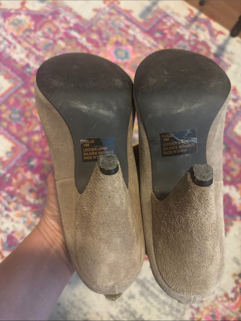 Steve Madden Taupe Suede Slouch Ankle Boots - Picture 6 of 6